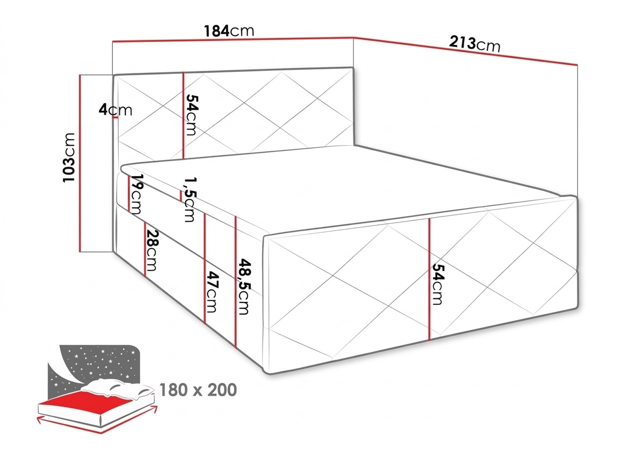 Boxspring krevet Mons (Zetta 302)