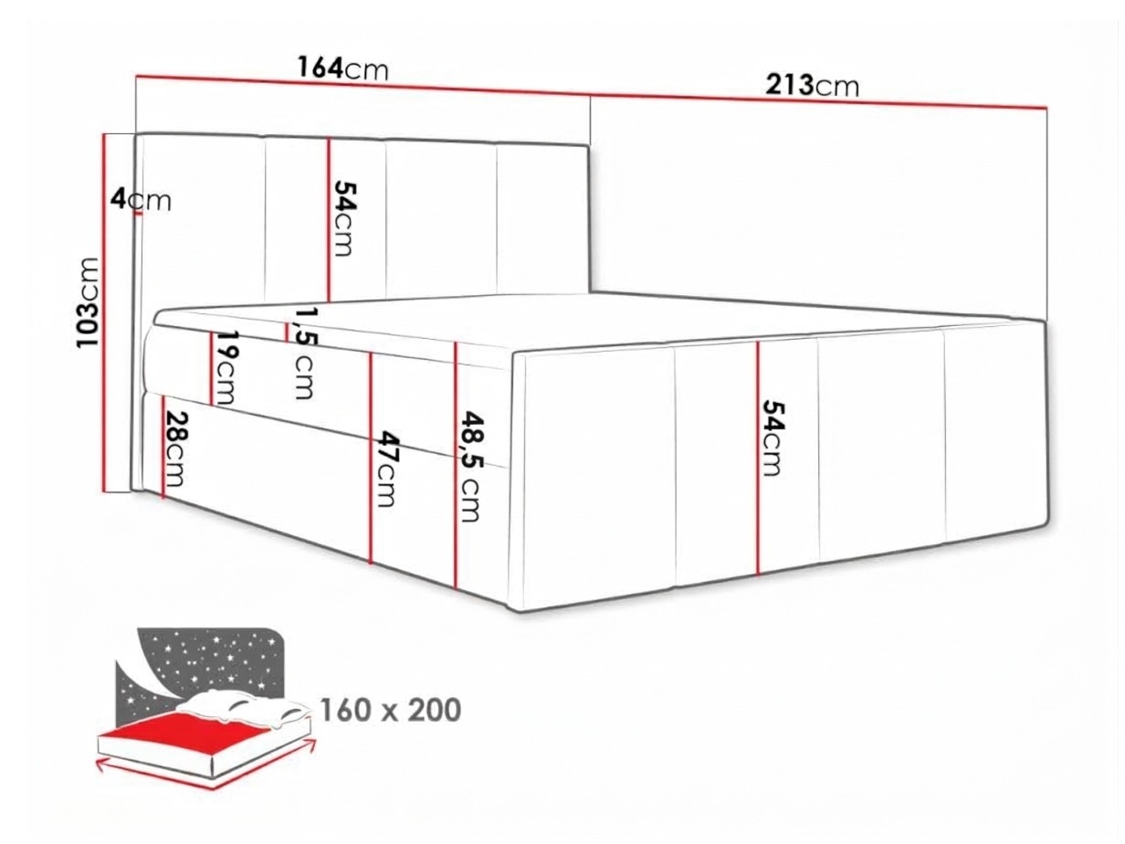 Boxspring krevet Ventus (Kameleon 72)