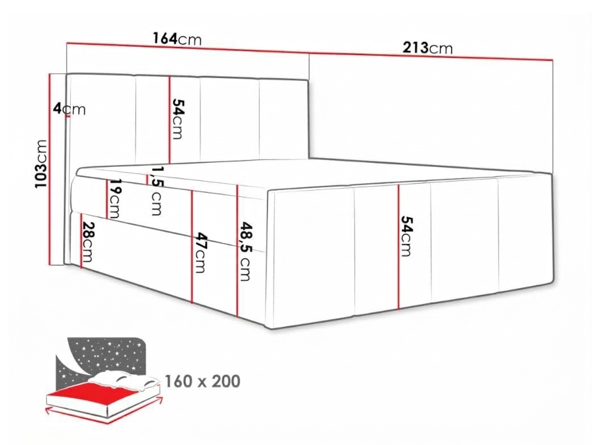 Boxspring krevet Ventus (Muna 05)