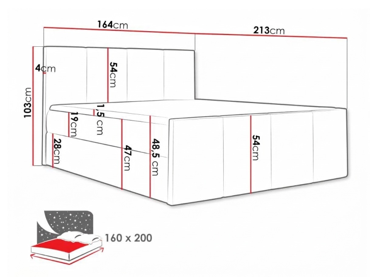Boxspring krevet Ventus (Muna 08)
