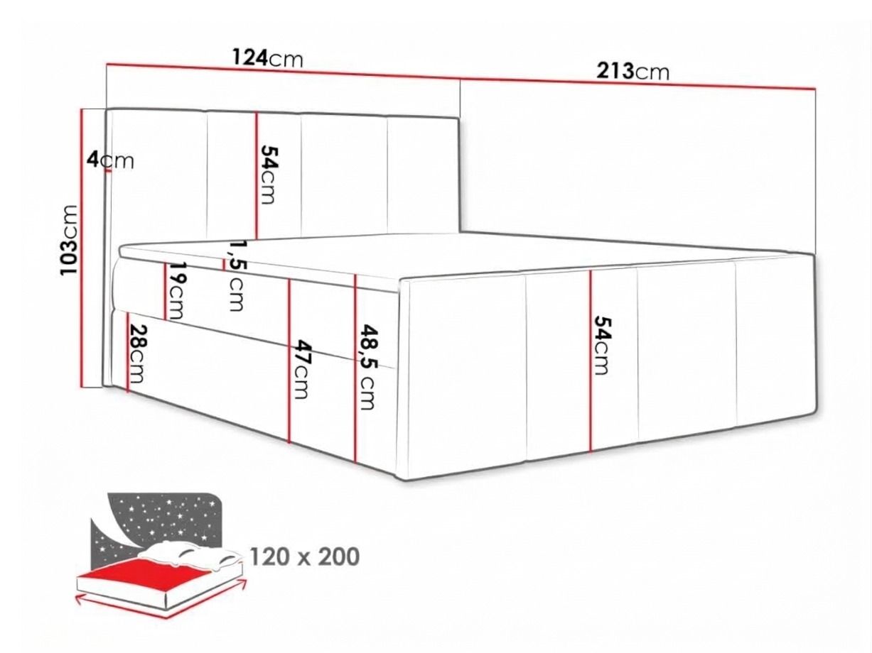 Boxspring krevet Ventus (Soft 011)