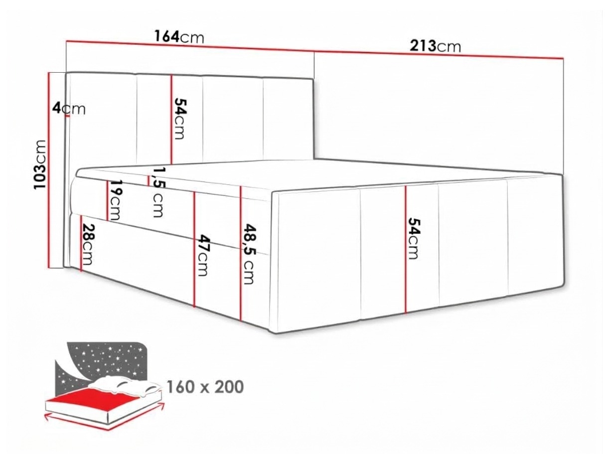 Boxspring krevet Ventus (Soft 011)