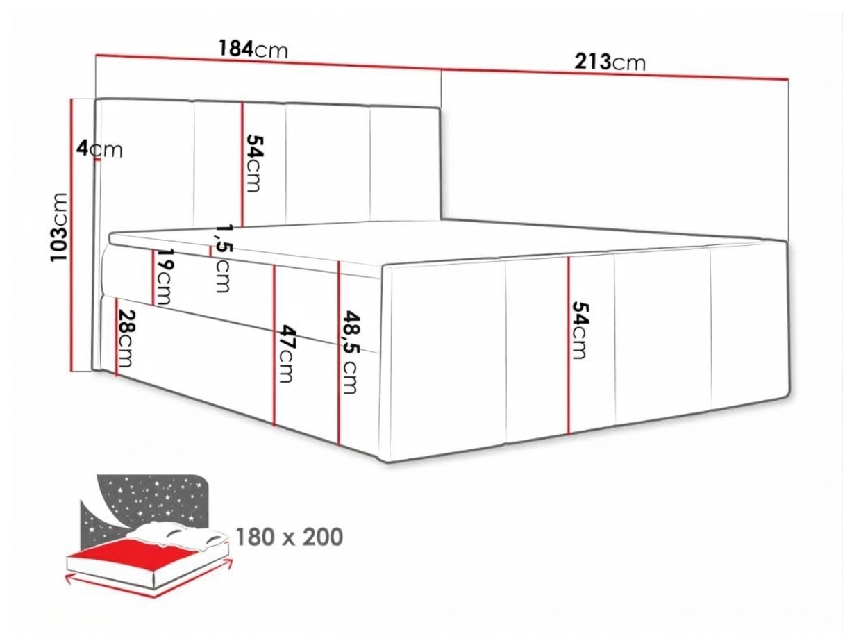 Boxspring krevet Ventus (Soft 017)
