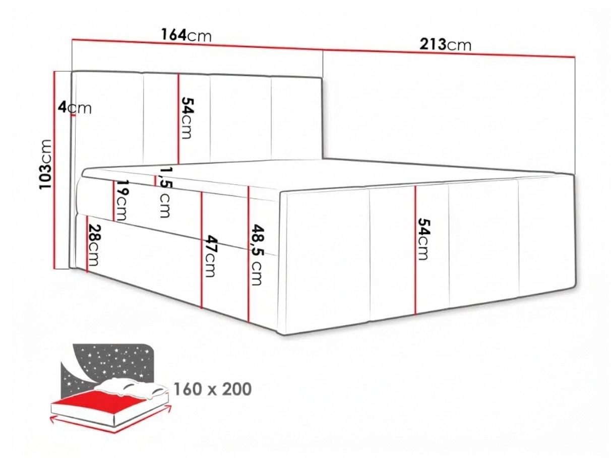 Boxspring krevet Ventus (Soft 032)