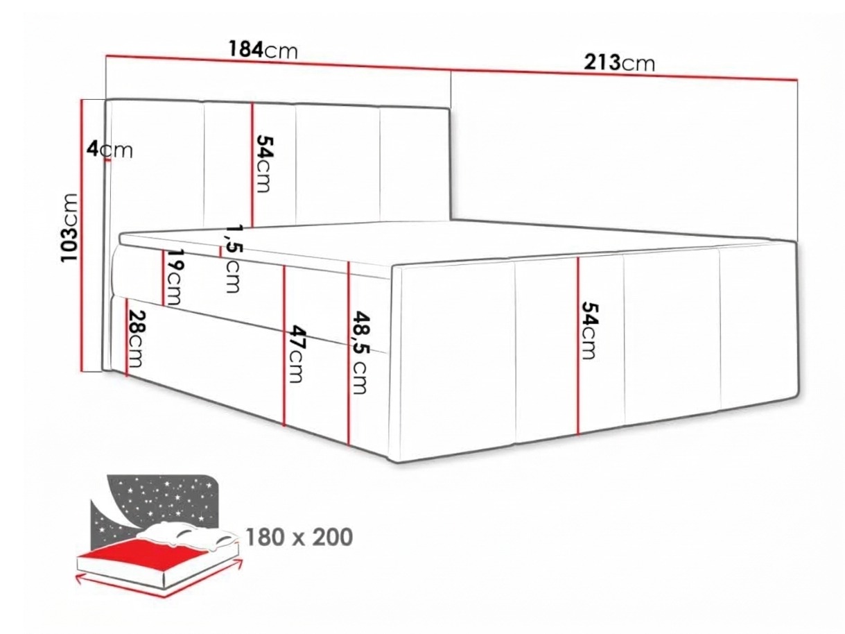 Boxspring krevet Ventus (Soft 033)