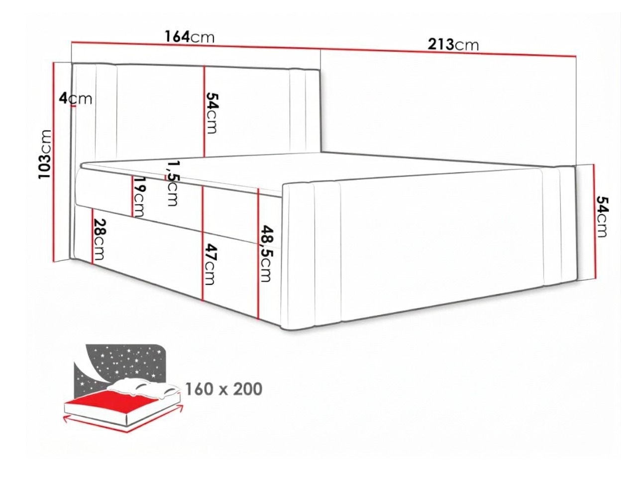 Boxspring krevet Mel (Amor Velvet 4308)