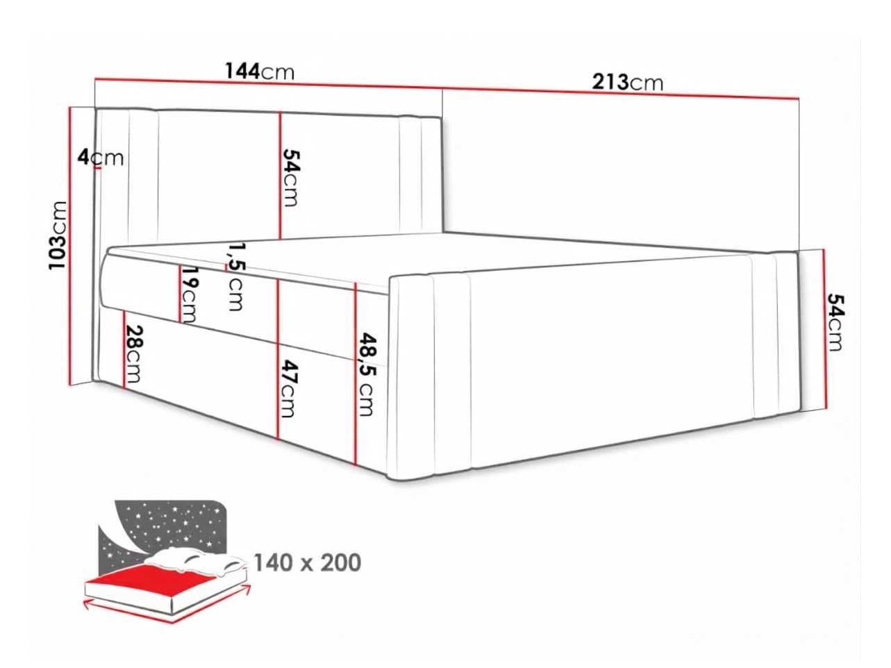 Boxspring krevet Mel (Amor Velvet 4309)