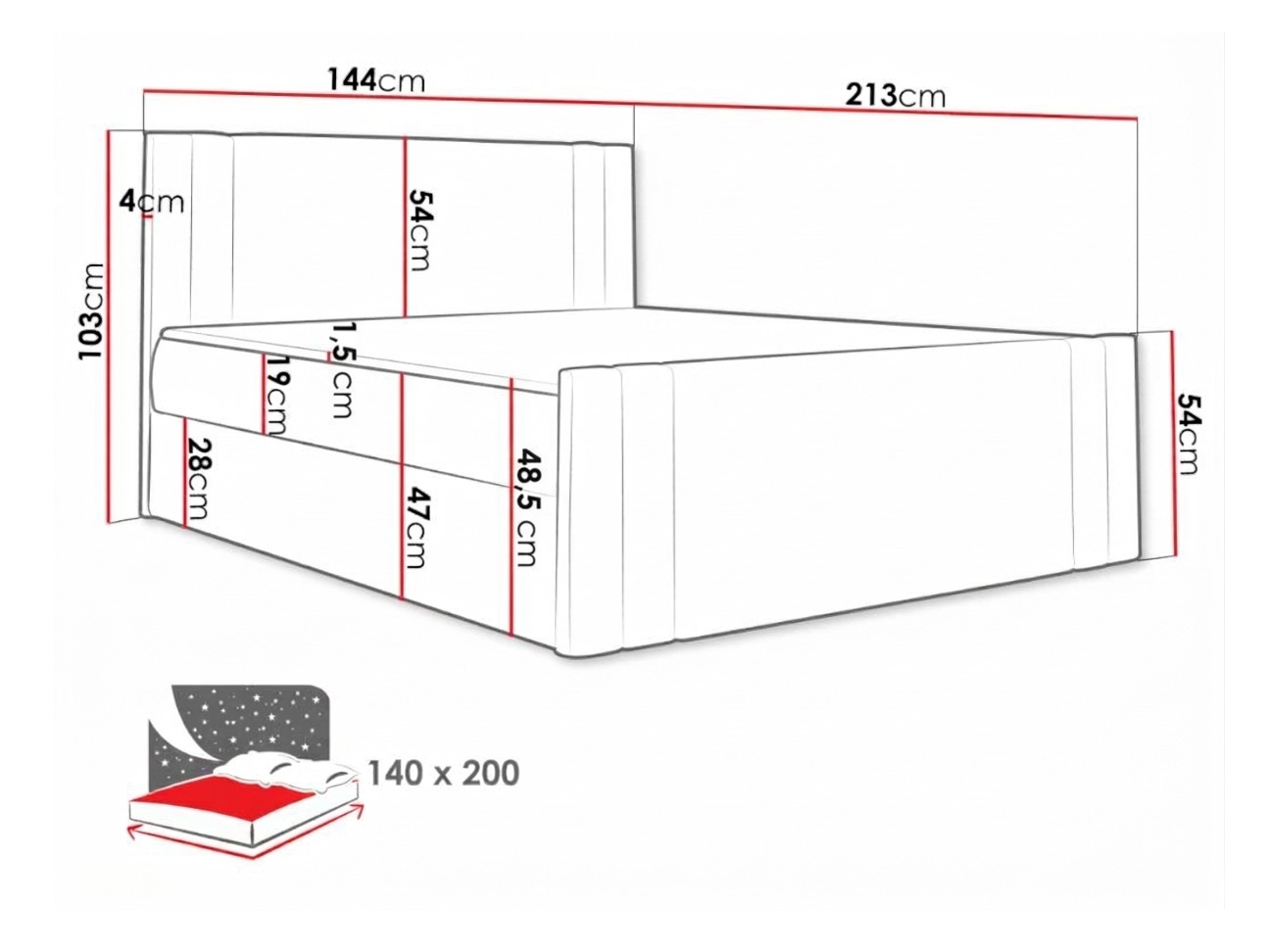 Boxspring krevet Mel (Amor Velvet 4311)