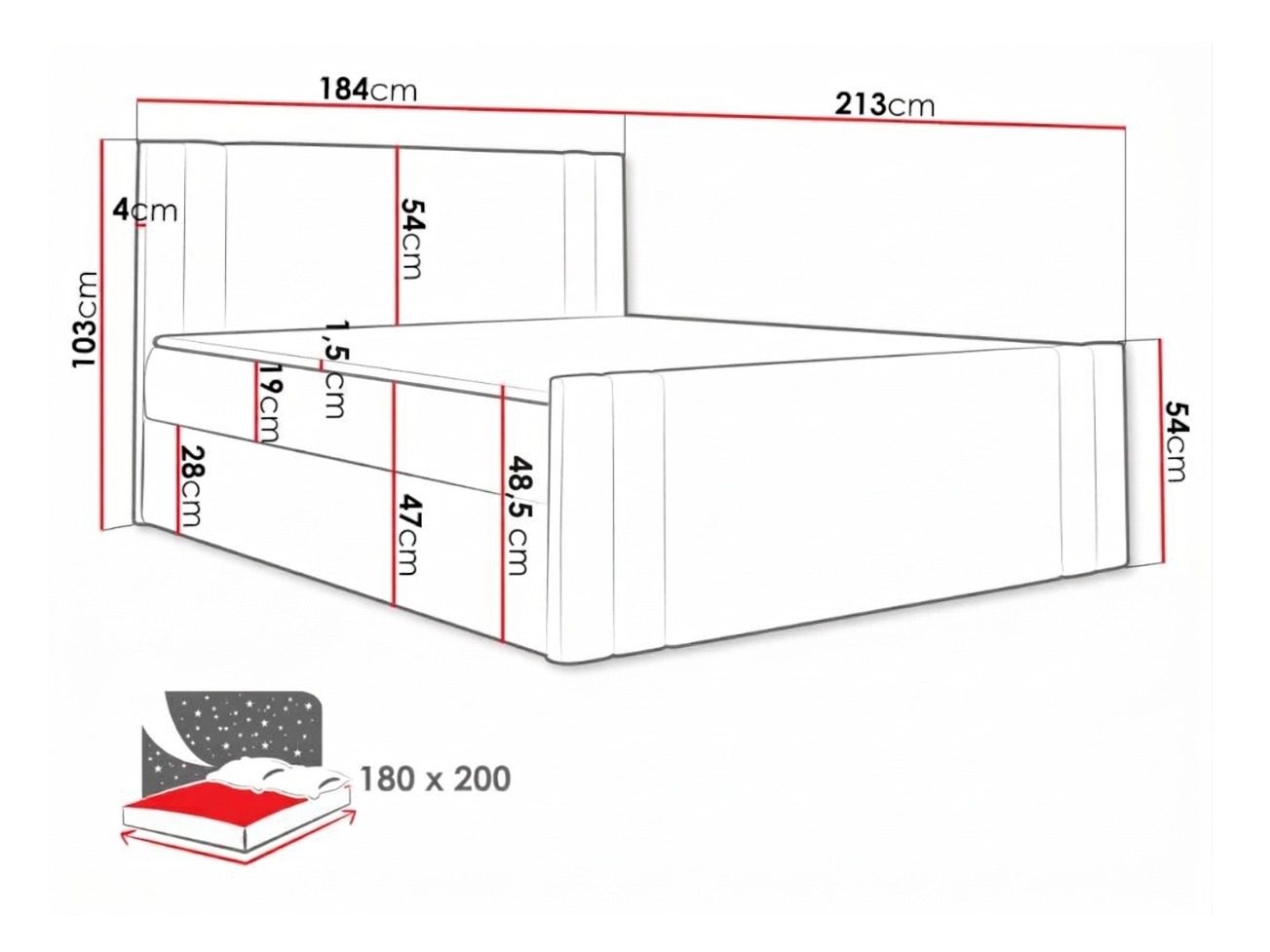 Boxspring krevet Mel (Amor Velvet 4314)