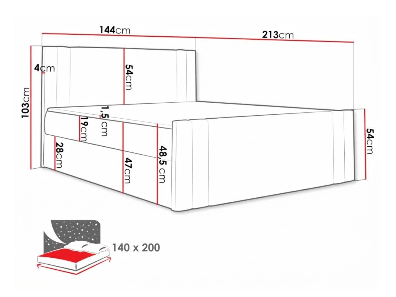 Boxspring krevet Mel (Amor Velvet 4319)