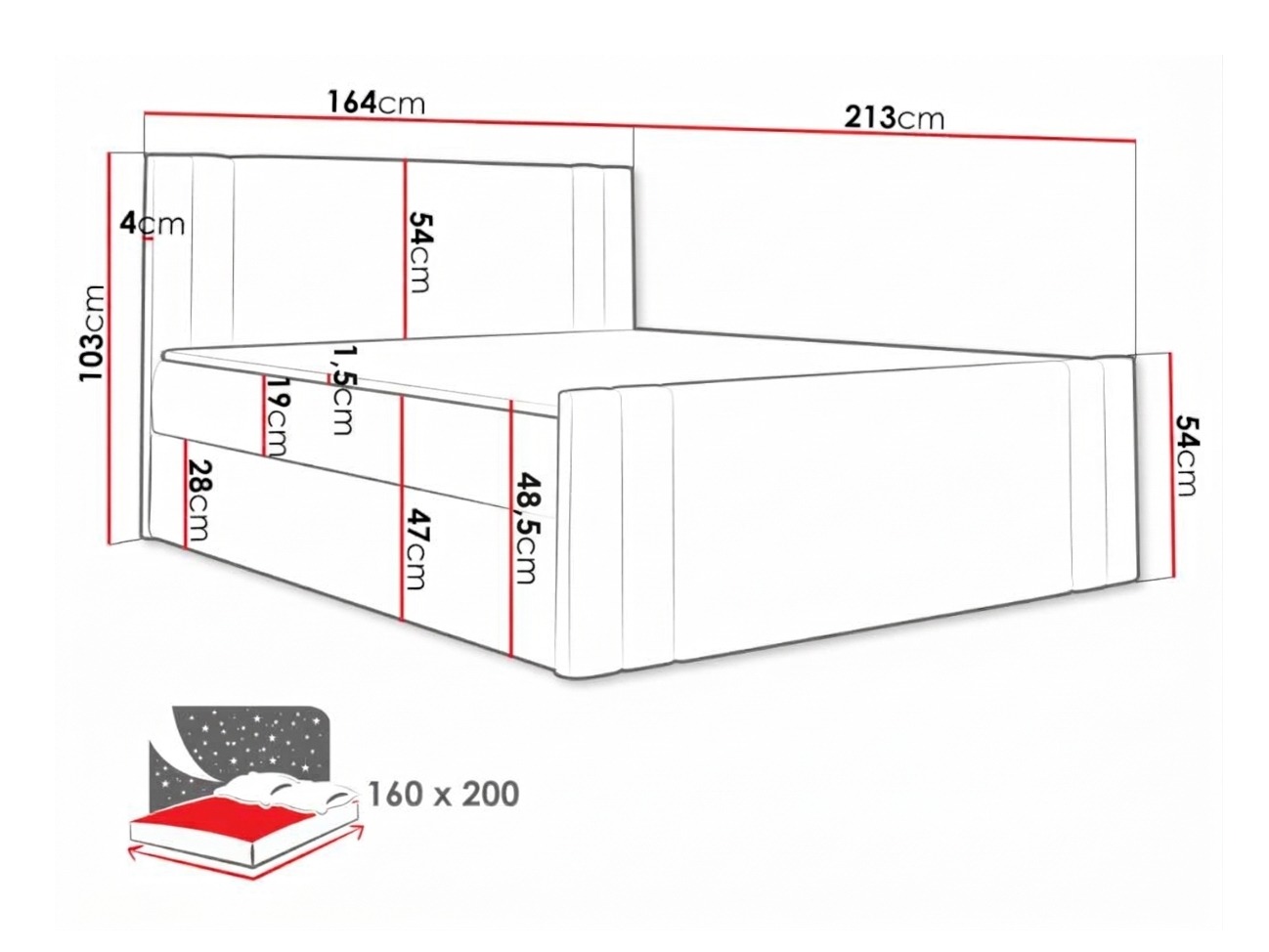 Boxspring krevet Mel (Amor Velvet 4319)