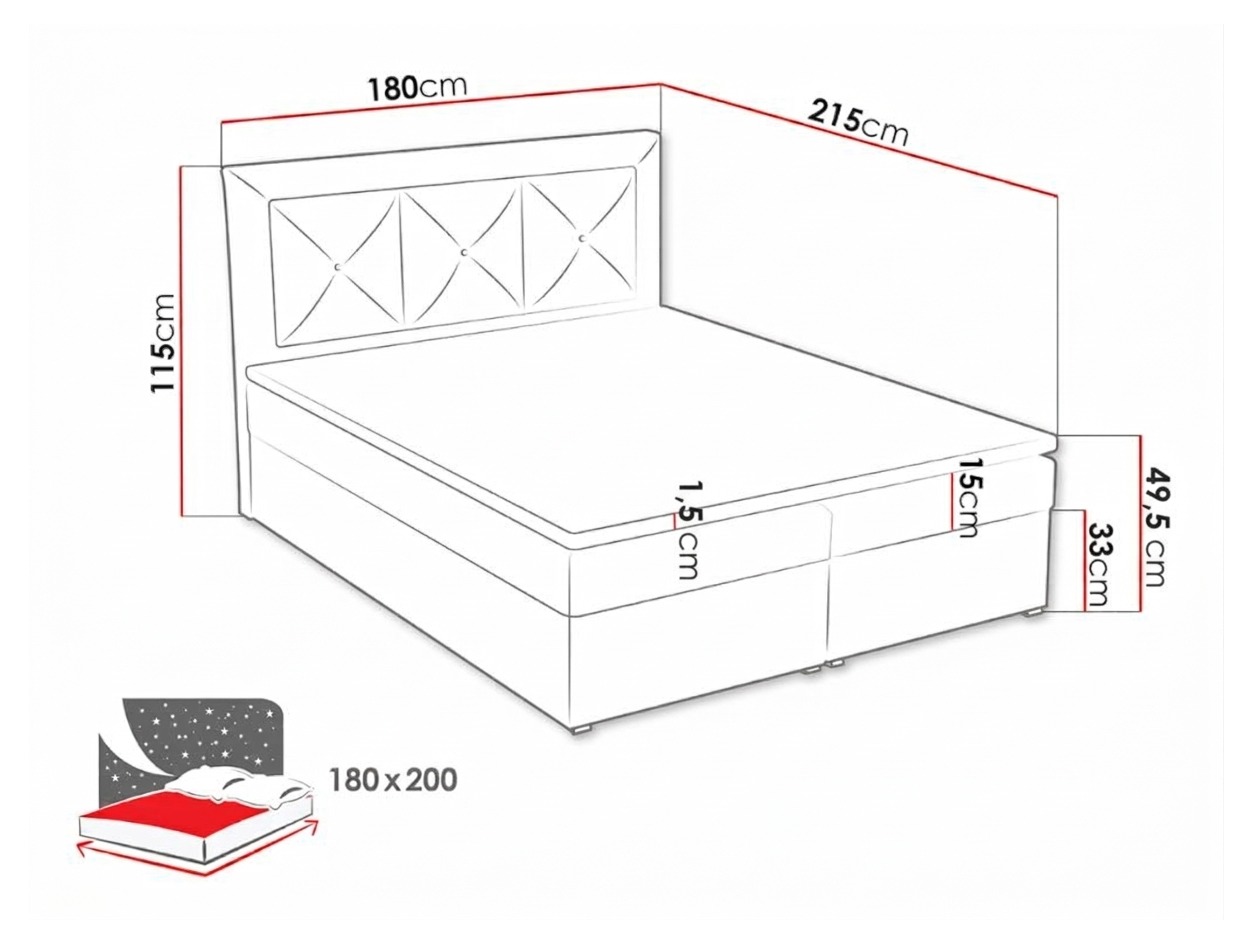 Boxspring krevet Pomona 113 (Victoria 14 868)