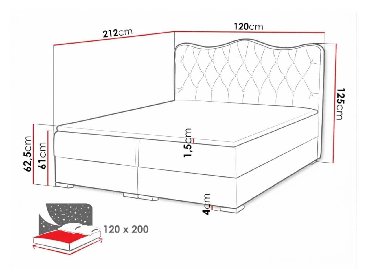 Boxspring krevet Tectum (Soft 011)