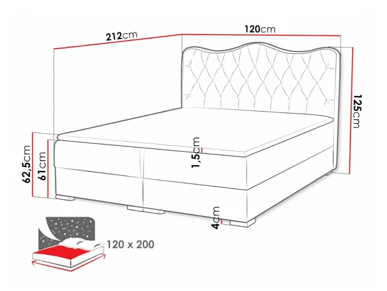 Boxspring krevet Tectum (Soft 020)