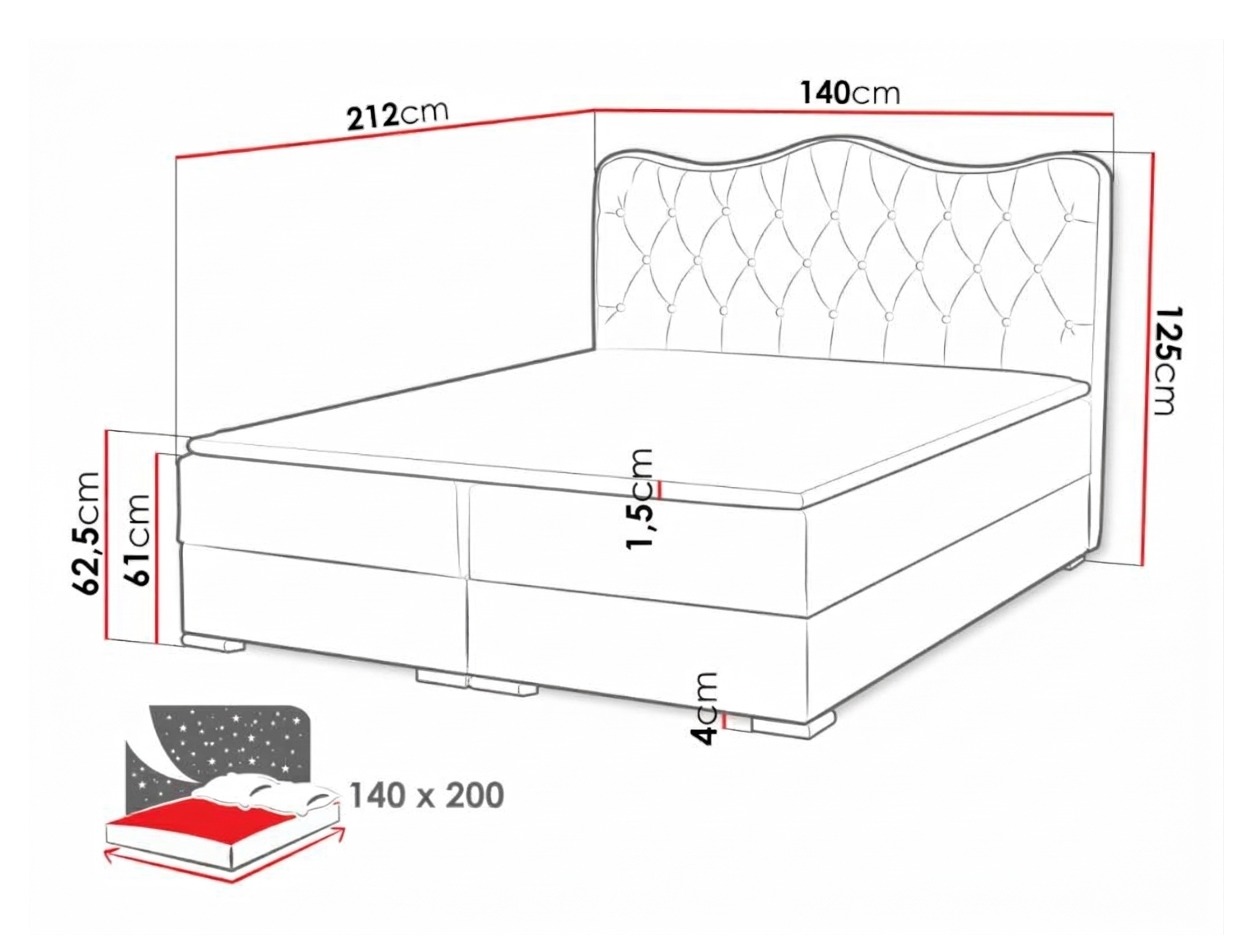 Boxspring krevet Tectum (Soft 020)