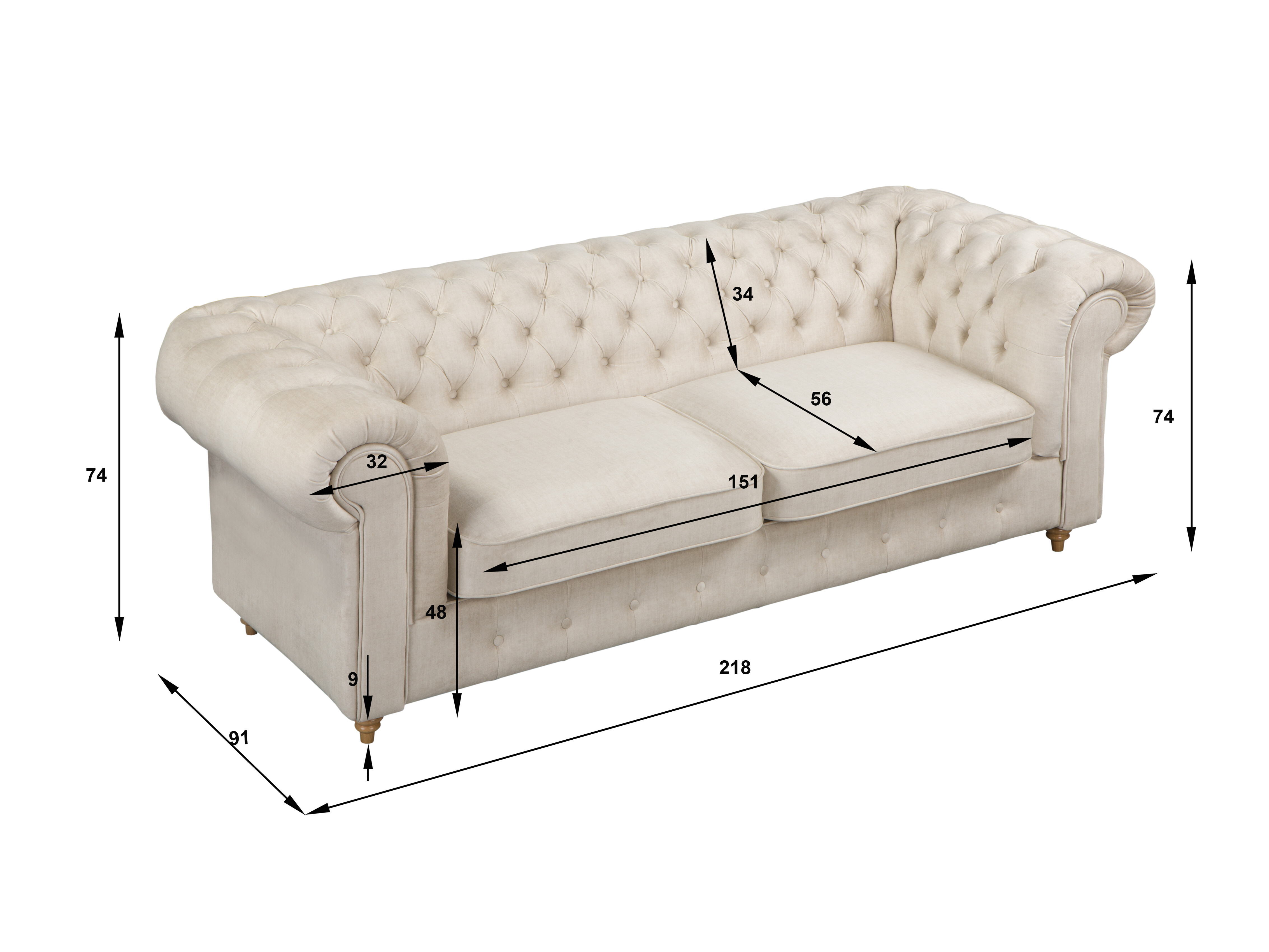 Chesterfield kauč Elitala 108 (Vogue 09)