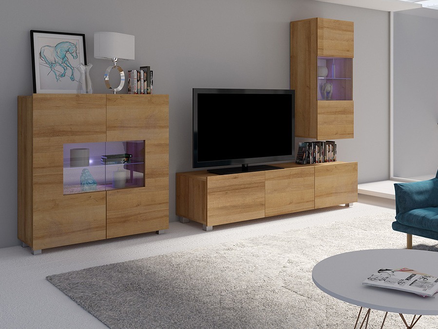 Set za dnevni boravak Tivdalu 111 (Zlatni hrast)